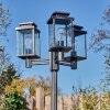 Tieva lamp post, path light black, silver, 3-light sources