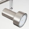Edain ceiling light, ceiling spotlight LED chrome, matt nickel, 4-light sources