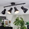 Farel ceiling light, ceiling spotlight chrome, black, 4-light sources
