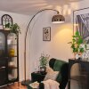 Baloca floor lamp, Arch lamps chrome, black, 1-light source