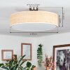 Foggia ceiling light matt nickel, 3-light sources