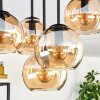 Koyoto ceiling light, globe light 45 cm Amber, 5-light sources