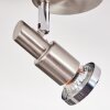 Firan ceiling light, ceiling spotlight LED chrome, matt nickel, 1-light source