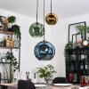 Ripoll hanging light, globe light, Cluster pendant lamp blue, gold, green, 3-light sources