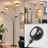 Nikkala floor lamp chrome, black, 5-light sources