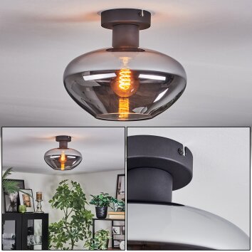 Mertola ceiling light Smoke-coloured, 1-light source