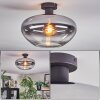 Mertola ceiling light clear, Smoke-coloured, 1-light source