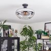 Mertola ceiling light clear, Smoke-coloured, 1-light source