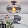 Mertola ceiling light clear, Smoke-coloured, 1-light source