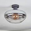 Mertola ceiling light clear, Smoke-coloured, 1-light source