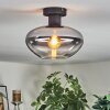 Mertola ceiling light clear, Smoke-coloured, 1-light source