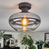 Mertola ceiling light clear, Smoke-coloured, 1-light source