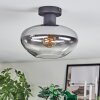 Mertola ceiling light clear, Smoke-coloured, 1-light source
