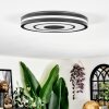 Ganor ceiling light LED black, white, 1-light source, Remote control