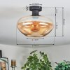 Mertola ceiling light Amber, 1-light source