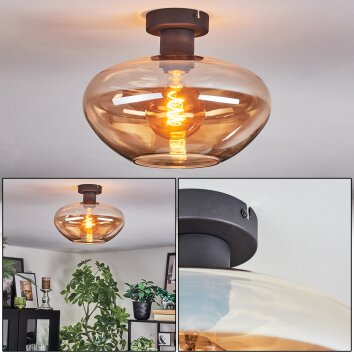 Mertola ceiling light Amber, 1-light source