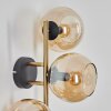 Koyoto globe light, wall light gold, black, 3-light sources