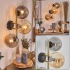 Gastor globe light, wall light 42 cm gold, black, 3-light sources