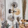 Gastor globe light, wall light 42 cm gold, black, 3-light sources