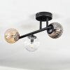 Chehalis ceiling light, globe light Amber, clear, Smoke-coloured, 3-light sources