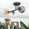 Chehalis ceiling light, globe light Amber, clear, Smoke-coloured, 3-light sources
