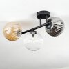 Chehalis ceiling light, globe light Amber, clear, Smoke-coloured, 3-light sources