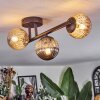 Chehalis ceiling light, globe light Amber, Smoke-coloured, 3-light sources