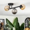 Chehalis ceiling light, globe light Amber, Smoke-coloured, 3-light sources