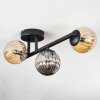 Chehalis ceiling light, globe light Amber, Smoke-coloured, 3-light sources