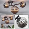 Chehalis ceiling light, globe light Smoke-coloured, 3-light sources