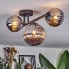 Chehalis ceiling light, globe light Smoke-coloured, 3-light sources