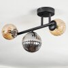 Chehalis ceiling light, globe light Amber, Smoke-coloured, 3-light sources