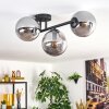 Gastor ceiling light, globe light Smoke-coloured, 3-light sources