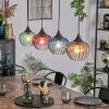 Cem hanging light, pendant light blue, yellow, green, clear, red, 4-light sources