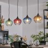 Cem hanging light, pendant light blue, yellow, green, clear, red, 4-light sources