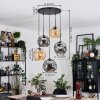 Ripoll hanging light, globe light, Cluster pendant lamp Amber, Smoke-coloured, 5-light sources