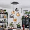 Ripoll hanging light, globe light, Cluster pendant lamp Amber, Smoke-coloured, 5-light sources