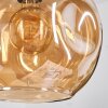 Ripoll hanging light, globe light, Cluster pendant lamp Amber, Smoke-coloured, 5-light sources
