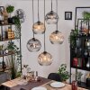 Ripoll hanging light, globe light, Cluster pendant lamp Amber, clear, Smoke-coloured, 5-light sources