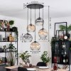 Ripoll hanging light, globe light, Cluster pendant lamp Amber, clear, Smoke-coloured, 5-light sources