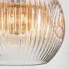 Ripoll hanging light, globe light, Cluster pendant lamp Amber, clear, Smoke-coloured, 5-light sources