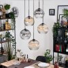 Ripoll hanging light, globe light, Cluster pendant lamp Amber, clear, Smoke-coloured, 5-light sources
