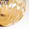 Chehalis ceiling light, globe light Amber, 3-light sources