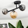 Chehalis ceiling light, globe light Amber, Smoke-coloured, 3-light sources
