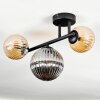 Chehalis ceiling light, globe light Amber, Smoke-coloured, 3-light sources