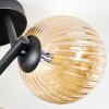 Chehalis ceiling light, globe light Amber, 3-light sources