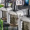 Fanhaes hanging light, pendant light chrome, Smoke-coloured, 4-light sources