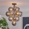 Chehalis ceiling light, globe light 39 cm LED Smoke-coloured, 13-light sources