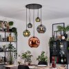 Ripoll hanging light, globe light, Cluster pendant lamp blue, green, coppery, 5-light sources