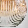 Ripoll hanging light, globe light, Cluster pendant lamp Amber, clear, Smoke-coloured, 5-light sources